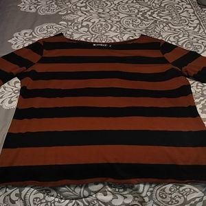 Stripe Quarter sleeve blouse